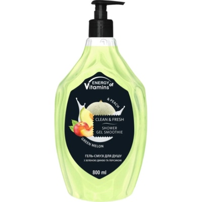 Energy Of Vitamins krémový sprchový gél green melon & peach 800 ml