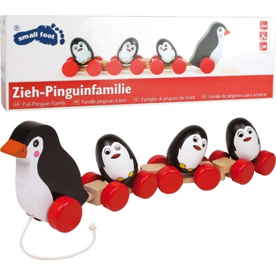 Small Foot tahací rodinka tučňáků na provázku
