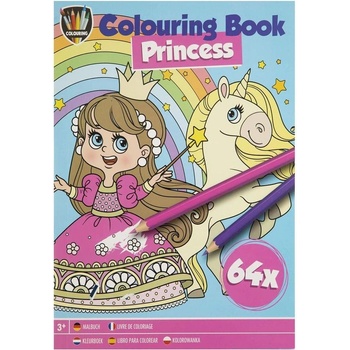 Moxy Книжка за оцветяване Принцеса, А5, 64 страници (5525100172)