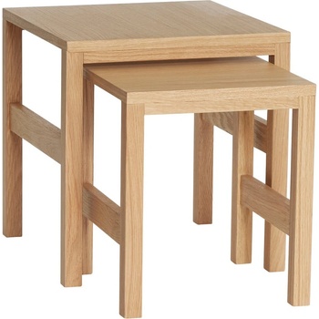 Hübsch Странични масички в комплект от 2 бр. от декор от дъб 40x40 cm Puzzle - Hübsch (881406)