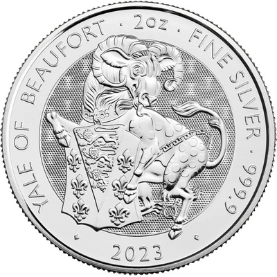 Royal Mint Strieborná minca Yale of Beaufort Tudor Beasts 2023 2 oz