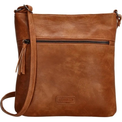 Beagles Hnědá prošívaná crossbody kabelka „Jenny”