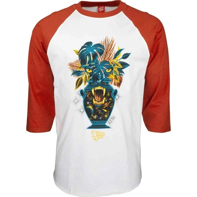 Santa Cruz tričko Asta Cosmic Eyes Baseball Top Ketchup/White