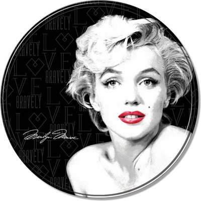Plechová ceduľa Marilyn Monroe - Round, ⌀ 30 cm