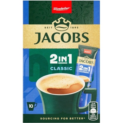 Jacobs Original 2v1 Instantná káva 10 x 12,4 g