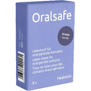 Oral Safe Single: Vanille, 8 latex-sheets