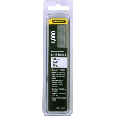 Hřebíky kolářské typ J Stanley - J 20mm 1-SWK-BN075T
