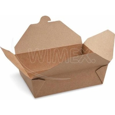 Food box PAP PE nepremastiteľný kraft `L` 195 x 138 x 88 mm 2500ml