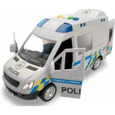 Made Auto policejní dodávka, na setrvačník se zvukem, 21cm