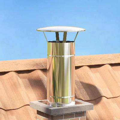 vidaXL Дъждобран за комин Сребрист 35 x 35 x 20 см Неръждаема стомана (42008459)