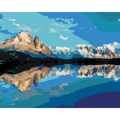 ZUTY Maľovanie podľa čísel LETNÁ PANORAMA JAZERA LAC BLANC Rámovanie vypnuté plátno na rám Rozmer 80 x 100 cm