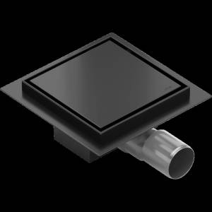 Mexen Flat-Q M13 квадратен подов сифон 12 x 12 см, черен - 1710012 (1710012)