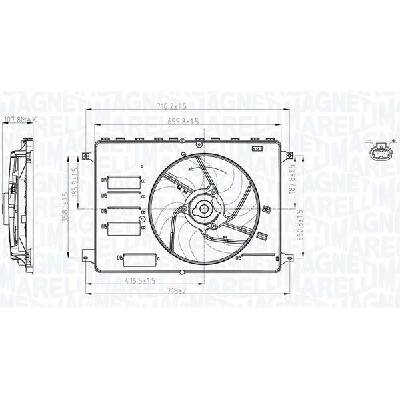Větrák, chlazení motoru MAGNETI MARELLI 069422761010