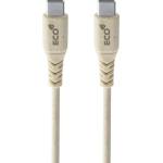 Cellularline Кабел Cellularline Become Eco Cable, от USB C(м) към USB C(м), 1.2m, бял (IT9229)