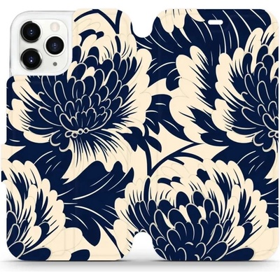 Mobiwear - Apple iPhone 11 Pro - VA40S Modré a béžové květy