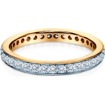 SAVICKI Годежен пръстен Savicki: двуцветно злато, лабораторни диаманти