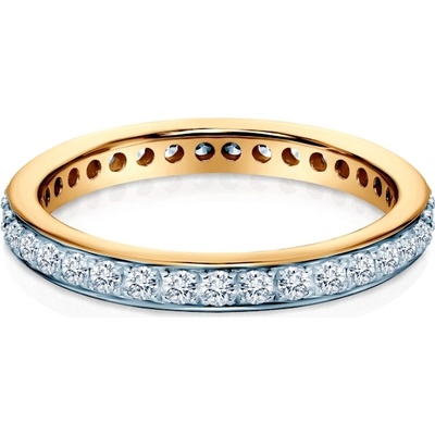 SAVICKI Годежен пръстен Savicki: двуцветно злато, лабораторни диаманти