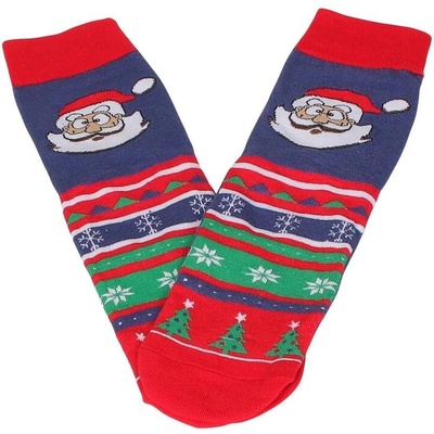 Мъжки чорапи с Дядо Коледа и снежинки