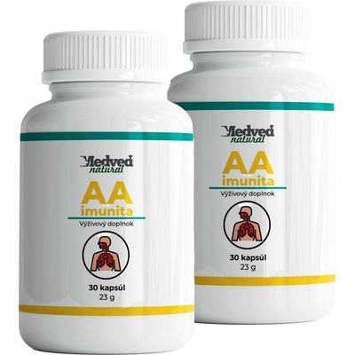 Medveď natural AA imunita 30 kapsúl a forIMUN 60 kapsúl