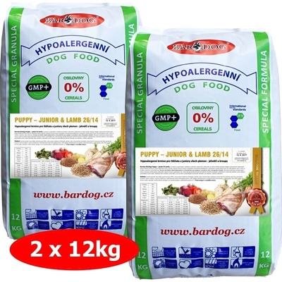 Bardog Puppy Junior & Lamb 2 x 12 kg