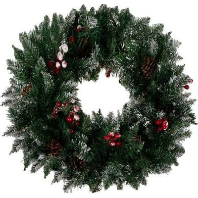 ISO TRADE Zdobený vánoční věnec 45 cm - zasněžený – Sleviste.cz