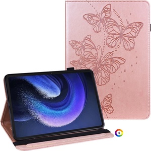 Xiaomi Pad 6 / Pad 6 Pro Imprinted Butterfly Кожен Калъф и Протектор