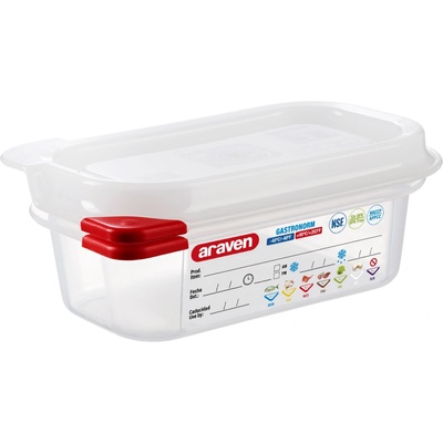 ARAVEN Gastronádoba GN 1/9 65 mm z polypropylénu s vekom | ARAVEN, 3020