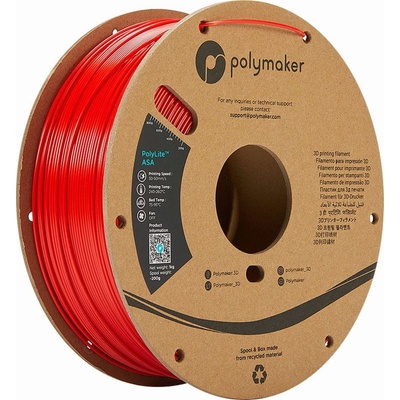 Polymaker PolyLite ASA červená 1,75mm 1kg