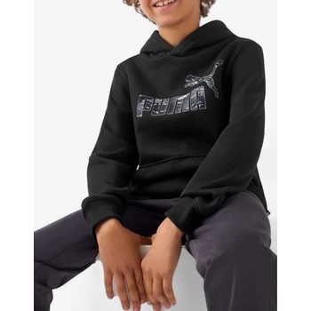 Image 1 of PUMA Essentials+ Camo Fleece Hoodie Black