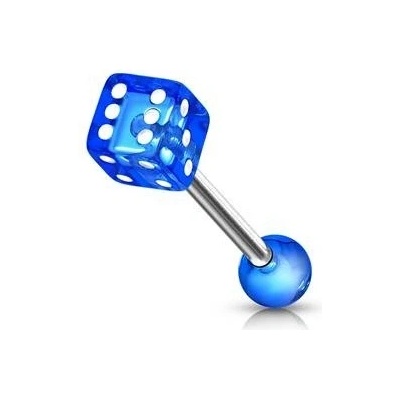 Šperky4U piercing do jazyku hrací kostka PJ01087-B