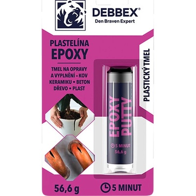 Den Braven Plastelína Epoxy lepicí a těsnicí hmota 56,6 g černá