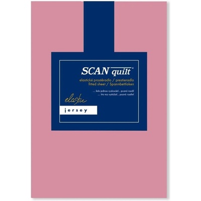 SCANquilt napínací prostěradlo jersey elastic lycra starorůžové 90x200x30
