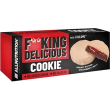 AllNutrition F**king Delicious Cookie arašídové máslo jahodový džem 128 g