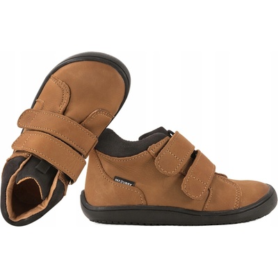 Mazurek 1302 boty dětské polobotky barefoot kůže hnědé
