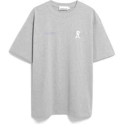 Armedangels Мъжка тениска ARMEDANGELS Maarkos Un-Wasted T-shirt - Silver Melange - размер XL (216-8464-0214)