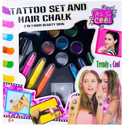 MalPlay Dětské tetování a malování vlasů Tattoo Hair Chalk