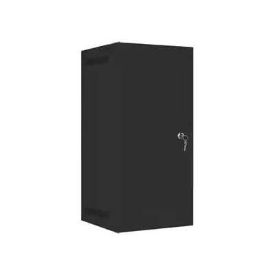 Lanberg Комуникационен шкаф, Lanberg rack cabinet 10" wall-mount 12U/280x310 for self-assembly with metal door black (flat pack) (WF10-2312-00B)