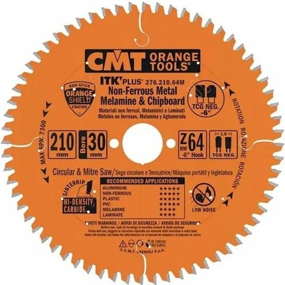 Řezný kotouč na kov a PVC 216x30mm CMT
