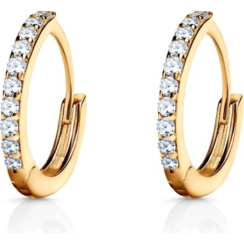 SAVICKI Обeци SAVICKI: жълто злато, кубичен цирконий