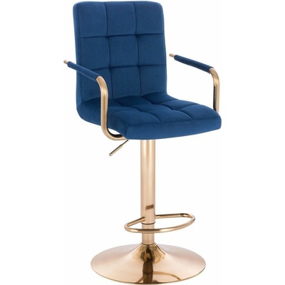 LuxuryForm Design Verona Gold Velur na zlatom tanieri modrá