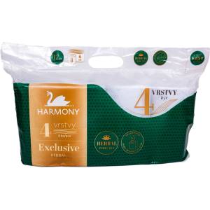 Harmony Четирипластова тоалетна хартия harmony exclusive herbal parfumes - 8 бр 30361 (4889)