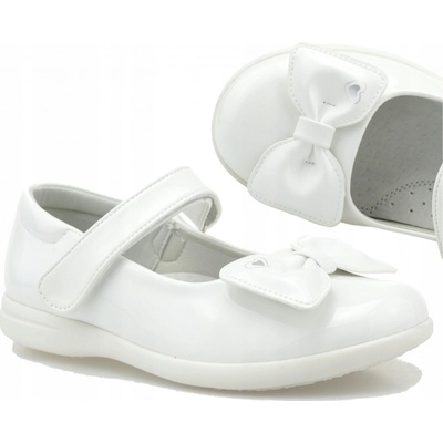 Dívčí k prvnímu svatému přijímání boty dívčí polobotky na suchý zip bílé