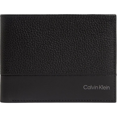 Calvin Klein pánska kožená peňaženka Subtle Leather Billfold Wallet 5CC Coin 001 BAX Black CK