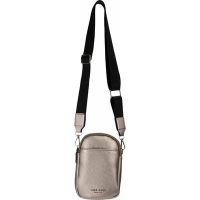 CLARRY dámska crossbody koženková kabelka Strieborná