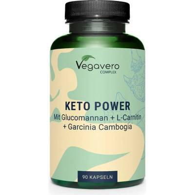 Vegavero Кето Пауър (с глюкоманан, L-карнитин и гарциния камбоджа) 90 капсули | Vegavero (VV-VITA-400)