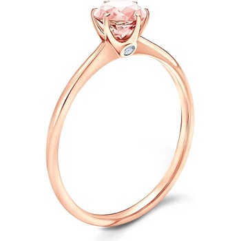 Image 1 of SAVICKI Годежен пръстен The Journey: розово злато, морганит