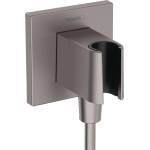 Hansgrohe Fixfit - Стенно коляно с държач, четкан черен хром 26889340 (26889340)