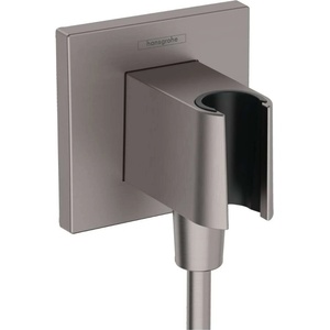 Hansgrohe Fixfit - Стенно коляно с държач, четкан черен хром 26889340 (26889340)