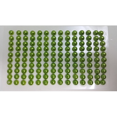 Samolepiace perličky 5 mm zelená