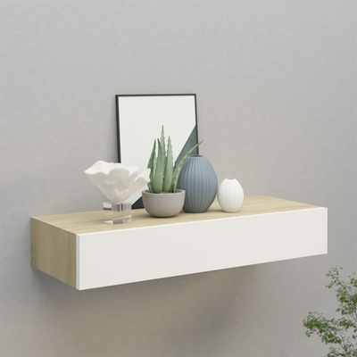 VidaXL Police MDF deska 60 x 23,5 cm bílá